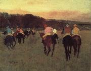 Edgar Degas Race horses in Longchamp oil